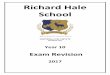 Richard Hale Richard Hale School DOCTRINA CVM VIRTVTE FOUNDED 1617 Year 10 Exam Revision 2017 . YEAR