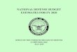 NATIONAL DEFENSE BUDGET ESTIMATES FOR FY 2020 · national defense budget estimates for fy 2020. office of the under secretary of defense (comptroller) may 2019
