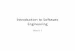 Introduction to Software Engineeringtwang/380/Slides/Week1.pdf · COMP 680 SOFTWARE ENGINEERING (3) COMP 682 SOFTWARE REQUIREMENTS ANALYSIS AND SPECIFICATION (3) COMP 684 SOFTWARE