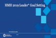HMH 2019 Leader* Goal Setting - teamhmh.com · Goal Setting Requirements Minimum of 3 Goals and Maximum of 5 Minimum Individual Goal weight: 10% Total Goal weight: 100.00% exactly