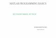 MATLAB PROGRAMMING BASICS - sites.ieee.orgsites.ieee.org/sb-nitt/files/2018/08/DAY-1-Basics-of-MATLAB-Programming.pdf · Features of Matlab: High-level language of technical computing