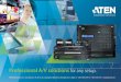 Professional A/V solutions - assets.aten.com Brochure with... · A multi-in-one collaborative presentation solution facilitates distance-free sharing with advanced audio. Product