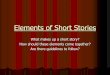 Elements of Short Stories - hasd.org · Elements of Short Stories What makes up a short story? How should these elements come together? Are there guidelines to follow?