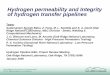 Hydrogen permeability and Integrity of hydrogen transfer ... · Hydrogen permeability and Integrity of hydrogen transfer pipelines Team: Sudarsanam Suresh Babu, Z. Feng, M. L. Santella