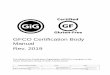GFCO Certification Body Manual Rev. 2019 · GFCO Program Manager COO CEO GFCO Certification Body Manual Rev. 2019 The Gluten Free Certification Organization (GFCO) is a program of