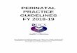 PERINATAL PRACTICE GUIDELINES FY 2018-19 · PERINATAL PRACTICE GUIDELINES FY 2018-19 CALIFORNIA DEPARTMENT OF HEALTH CARE SERVICES S. ubstance Use Disorder Program, Policy, and Fiscal