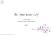 de novo assembly course - cbs.dtu.dk · The dog assembly tracked closely to the theoretical prediction, while the panda assembly has contig sizes that are many times lowerthanpredictedbythemodel.Thelargediscrepancybetween