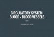 CIRCULATORY SYSTEM: BLOOD + BLOOD VESSELSschools.limestone.on.ca/locvi/staff/leederp/Classes/SBI 3U/Unit 2... · CIRCULATORY SYSTEM: BLOOD + BLOOD VESSELS October 21, 2016. AGENDA
