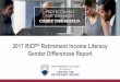 2017 RICP Retirement Income Literacy Reportretirement.theamericancollege.edu/sites/retirement/files/Gender... · •Information for this study was gathered through 20-minute online