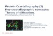 Protein Crystallography (3)Protein Crystallography (3) Key ... · Protein Crystallography (3)Protein Crystallography (3) Key crystallographic concepts: Theory of diffraction. ((y