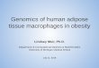 Genomics of Human Adipose Tissue Macrophages in Obesity · Genomics of human adipose tissue macrophages in obesity Lindsey Muir, Ph.D. Department of Computational Medicine & Bioinformatics