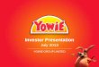Investor Presentation - yowieworld.com · • Cadbury were not interested in non food licensing opportunities (non-core business) • Licensing was key to Yowie award winning success