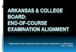 ARKANSAS & COLLEGE BOARD: END-OF-COURSE EXAMINATION ALIGNMENT EoCE Alignment... · BOARD: END-OF-COURSE EXAMINATION ALIGNMENT Prepared for The Arkansas House Interim Committee on