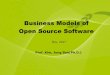 Business Models of Open Source Softwaredocuments.ossforum.jp/documentsfiles/4-2 (KOREA)Awardee's Speech... · Use Value Vs. Exchange(Sale) Value Exchange Value: a relation, "as the