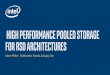 Steve Miller, Siddhartha Panda, & Sujoy Sen · • Centralized Storage manager at PoD level. Policy based provisioning and automatic deployment • Online Storage Pool capacity Expansion
