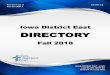DIRECTORY - lcmside.org · lcmside.org Iowa District East DIRECTORY Fall 2018 IOWA DISTRI T EAST -LMS 1100 LAIRS FERRY RD MARION IA 52302-3093 319-373-2112 O 319-373-9827 F
