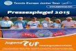 Tennis Europe Junior Tour - Jugend Cup Renningen/Rutesheim · 2 3 Titel Publikation Seite Vorwort, Finalergebnisse 4 Endspielteilnehmer/innen der Einzelwettbewerbe 2015 5 Bericht