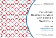 Reactive Services with Spring 5 WebFlux - iproduct.orgiproduct.org/wp-content/uploads/2018/08/Spring_2018_7.pdf · Lambda Architecture: Projects - II 14 Apache Flink - open source