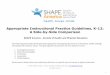 Appropriate Instructional Practice Guidelines, K-12: A ... · 1 Appropriate Instructional Practice Guidelines, K-12: A Side-by-Side Comparison SHAPE America – Society of Health