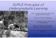 IUPUI Principles of Undergraduate Learning · IUPUI Principles of Undergraduate Learning PUL 1: Core Communication and Quantitative Skills The ability of students to express and interpret
