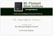 Dr. Joseph Speciale, Instructor L100.pdfA ministry of the Mt. Pleasant Baptist Church Lee Swor, Pastor Dr. Joseph Speciale, Instructor “Study to shew thyself approved unto God”