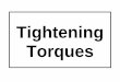 Tightening Torques - aluminium engine block Torque 20 Nm Torque angle M10 70 آ° M60/1/M60/2/M62 Torque