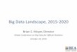Big Data Landscape, 2015-2020 - United Nationsunstats.un.org/unsd/trade/events/2015/abudhabi/presentations/day1/01/3... · Big Data Landscape, 2015-2020 Brian C. Moyer, Director Global