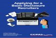 Applying for a Basic Disclosure Recruitersexeter.anglican.org/.../06/ApplyingforBasicDisclosureRecruitersGuide.pdf · *A full list of acceptable ID for the DBS can be found at the