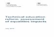 Technical education assessment of equalities impacts/file/Tech_Ed_2016.pdf · 2 Contents The public-sector equality duty 3 The proposed reforms 4 Consideration of protected characteristics