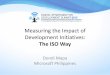 Measuring the Impact of Development Initiatives · Measuring the Impact of Development Initiatives: The ISO Way Dondi Mapa Microsoft Philippines . What LGUs provide Transportation