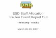 ESD Staff Allocation Kaizen Event Report Out · ESD Staff Allocation Kaizen Event Report Out The Dump Trucks . March 26-30, 2007 . The Dump Truck Team . Team Members Team Leader •