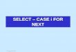 SELECT CASE i FOR NEXTmf-bl.com/upload/documents/Dokumenti/Predmeti/Programiranje/Vjezba 6.pdf · Programiranje 5 VISUAL BASIC Vježba • Napravi program za igru pogađanja gdje