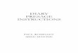 DIARY PRESAGE INSTRUCTIONS - Murphy's Magic Supplies, Inc. · ACKNOWLEDGMENTS We would like to acknowledge the following people. Richard Webster, Stanley Collins, Terry Rogers, Long