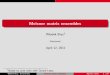 Meixner matrix ensembles - homepages.uc.edubrycwz/preprint/Meixner-sem-2011.pdf · Meixner ensembles Anshelevich’s question Anshelevich’s question In his 2006 talk at MIT, M