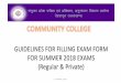 GUIDELINES FOR FILLING EXAM FORM FOR SUMMER 2018 …irdtuttarakhand.org.in/Upload/Filling On line Exam Form_Summer 2018.pdf · Add Training Employment ncome Expenses Report . Community