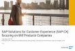 SAP Solutions for Customer Experience (SAP CX) focusing on ... · Studio SAP | 36434 (16 /04 ) This content is approved by the customer and may not be altered under any circumstances