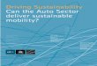 Driving Sustainability Can the Auto Sector deliver sustainable … · which a number of leading companies in the sector are defining — and responding to — the sustainable mobility