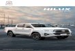 2WD & 4WD RANGE · Hilux Double Cab Chassis SR 4WD DOUBLE CAB CHASSIS SR MANUAL With maximum power of 130kW from as low in the rev range as 3400rpm, and maximum torque of 450Nm (for