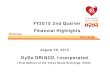 FY2015 2nd Quarter Financial Highlights · FY2015 2nd Quarter Financial Highlights DyDo DRINCO, Incorporated August 28, 2015 ... * Original Equipment Manufacturer Offering delicious