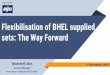 Flexibilisationof BHEL supplied sets: The Way Forward...CASE 1 CASE 2 Flexibilisationof BHEL supplied sets: The Way Forward 14 Pilot Study: Variation in Drum Parameters POWER SECTOR