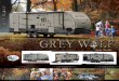 TRAVEL TRAILERS · One step into the Grey Wolf, you will notice all of the stylish details and designs. Dinette cushions and valances show a soft and elegant look