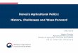 Korea’s Agricultural Policy: History, Challenges and Ways ... · Korea’sAgricultural Policy: History, Challenges and Ways Forward Feb. 21. 2018 15:00, WTO Room E CHO, Eun-Ji Deputy