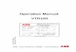 neues Deckblatt mit Textbaustein - ABB Group · VTR..0/..1 ABB Turbo Systems Ltd ABB. We herewith confirm that this Operation Manual has been drawn up orientated towards the Product