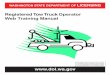Registered Tow Truck Operator Web Training Manual · Web Training Manual ... Includes queries to the Report of Sale SQL, Wrecker/Insurance Destroyed, AVR Affidavit of Sale and HP/Unisys
