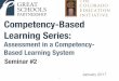 Competency-Based Learning Series...Report Cards Transcripts and Report Cards Progress Reports Teacher Feedback Content-Area Graduation Standards 5–8 standards for each content area