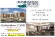 Homewood Suites By Hilton Columbus/OSU bHomewood Suites Info for block of roons for...Columbus/OSU 1576 West Lane Ave Columbus, Ohio 43221 (614) 488-1500. Call to reserve and say you