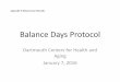 Balance Days Protocol - National Council on Aging · Balance Screening •Several stations-minimize wait •Plan 30 minutes if in combination with talk/demo •Could have 1-2 hour