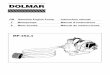 MP-352 - Dolmardownload.dolmar.com/manuals/18647.pdf · Asegurarse de que la bomba esté puesta en un lugar firme y lo más cerca posible de una fuente de agua. Cuanto más alta esté