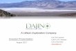 A Lithium Exploration Company Investor Presentationdajin.ca/files/powerpoint-presentation-august-2017.pdfA Lithium exploration company Alkali Lake, Nevada • 3,851 acres (1,558 hectares),