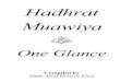 Hadhrat - Islamibayanaat.comHadhrat Muawiya & Compiled by Mufti Afzal Hoosen Elias Foreword ... Hadhrat Muawiya &, has been the target of criticism. By questioning the integrity and
